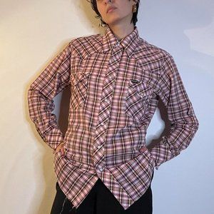 vintage wrangler button down shirt